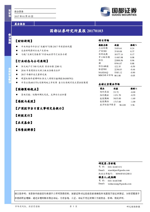 研究所晨报