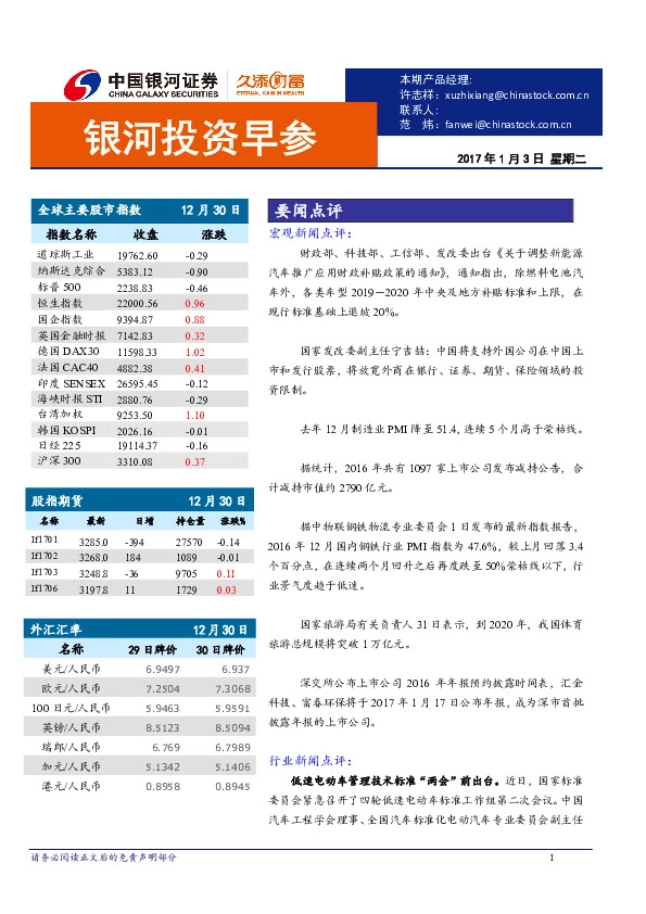 银河投资早参