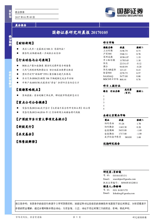 研究所晨报
