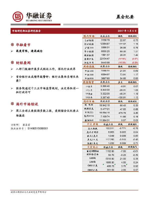 晨会纪要