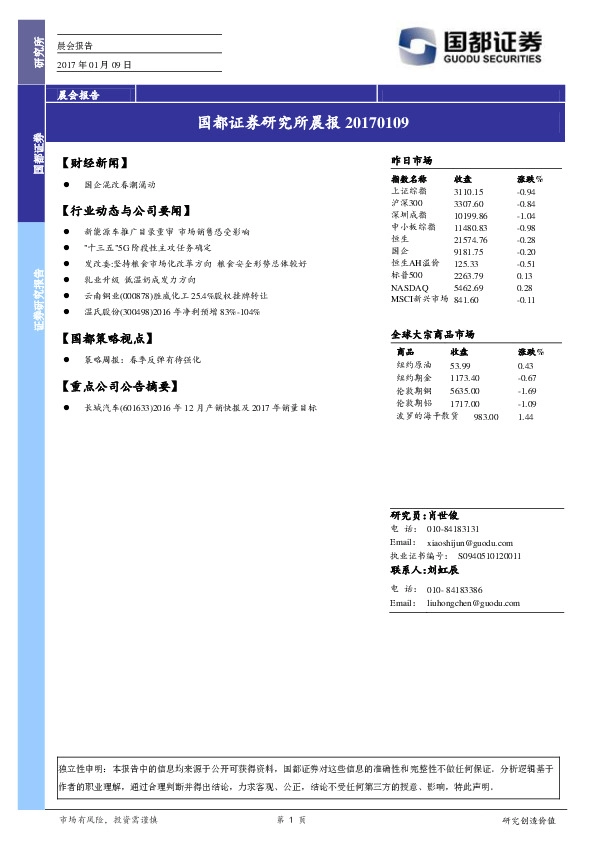 研究所晨报