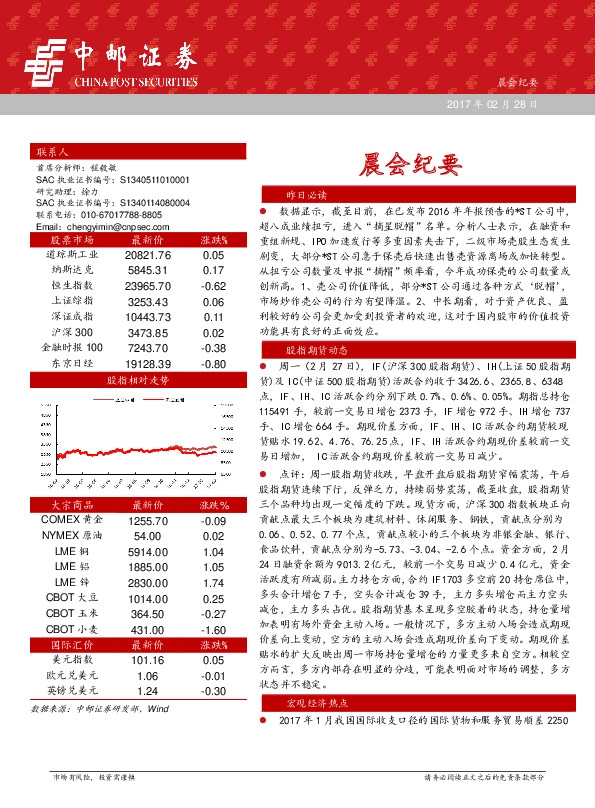 晨会纪要