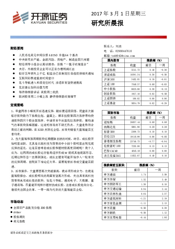 研究所晨报