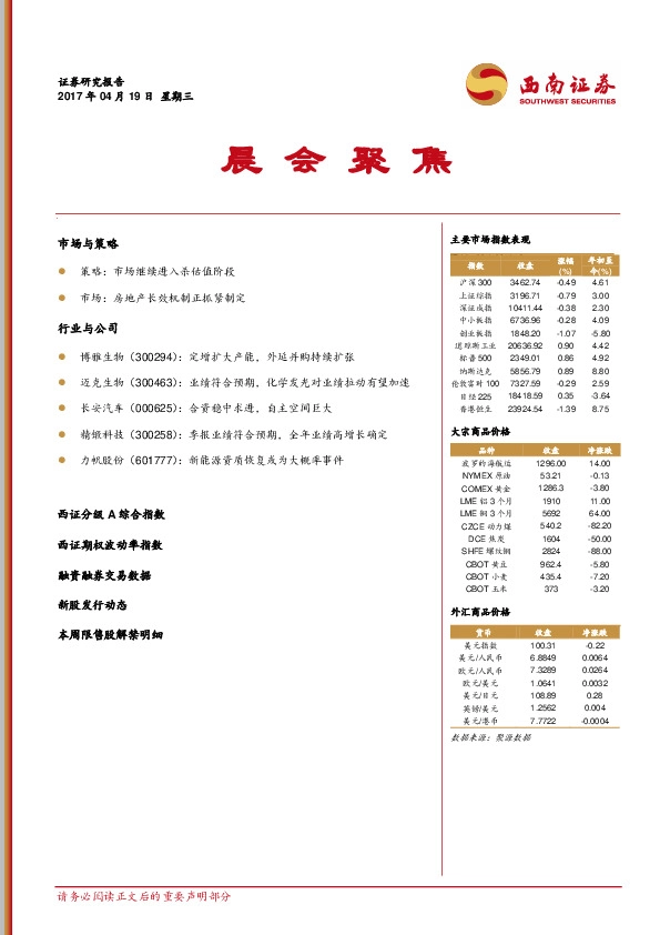 晨会聚焦