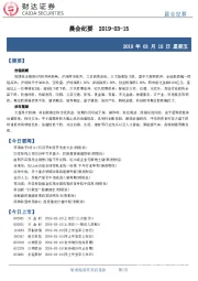 晨会纪要