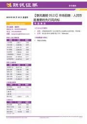 【联讯晨报】市场前瞻：人民币是重要的先行风向标