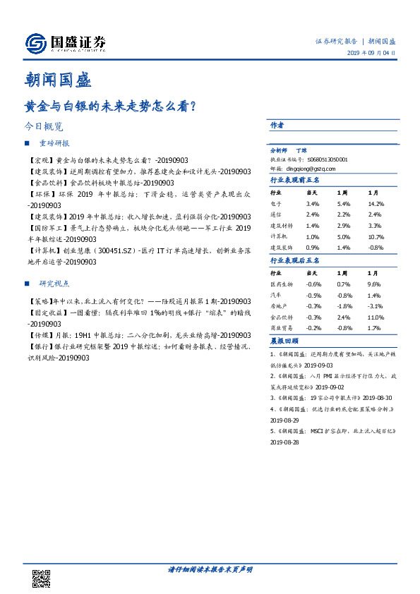 朝闻国盛：黄金与白银的未来走势怎么看？