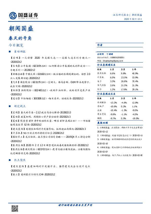 朝闻国盛：春天的号角