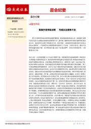 晨会纪要