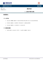 晨会纪要2020年第60期