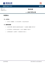晨会纪要2020年第64期