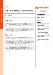 早盘前瞻：公募一季度大幅减仓，缩水近9000亿