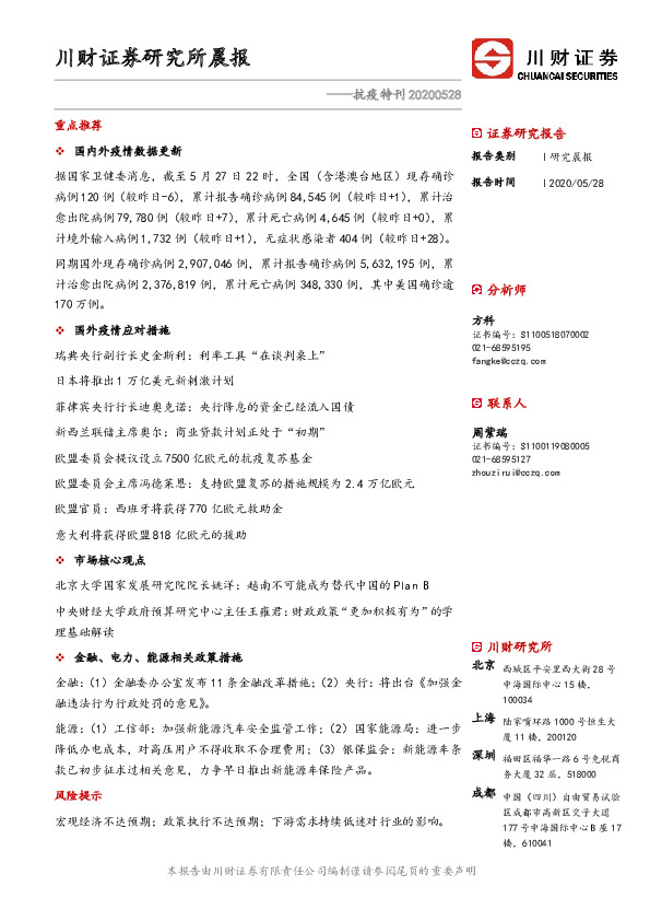 研究所晨报：抗疫特刊