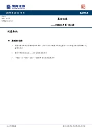 晨会纪要20120年第164期