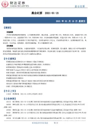晨会纪要