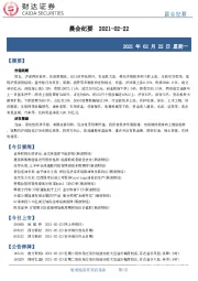 晨会纪要