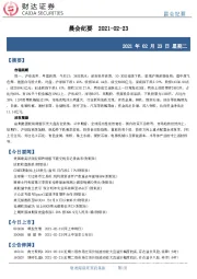 晨会纪要