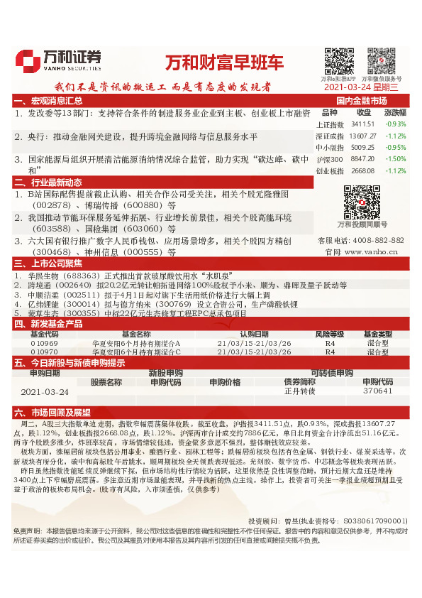 万和财富早班车