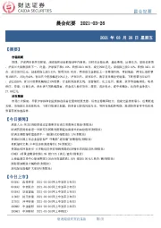 晨会纪要