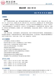 晨会纪要