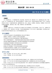 晨会纪要