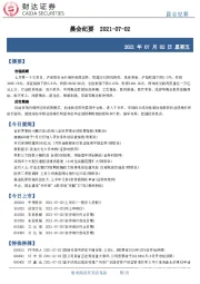 晨会纪要