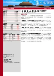 中银晨会聚焦