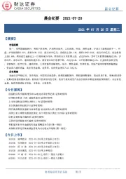 晨会纪要
