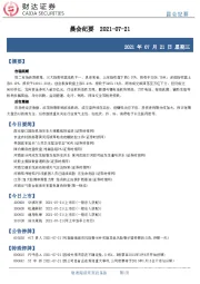 晨会纪要