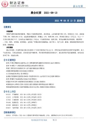 晨会纪要