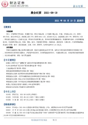 晨会纪要
