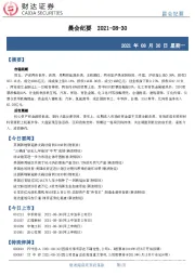 晨会纪要