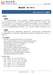 晨会纪要
