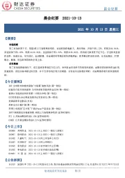 晨会纪要