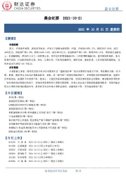 晨会纪要