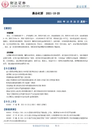 晨会纪要