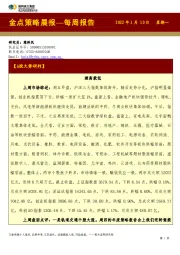 金点策略晨报—每周报告