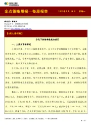 金点策略晨报—每周报告