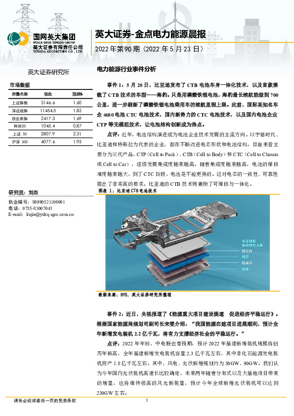 金点电力能源晨报（2022年第90期）