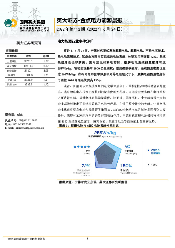 金点电力能源晨报2022年第112期
