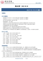 晨会纪要