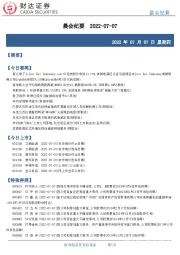 晨会纪要