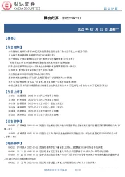 晨会纪要