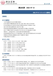 晨会纪要