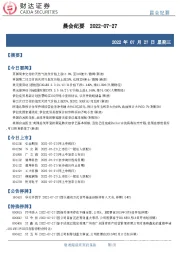 晨会纪要