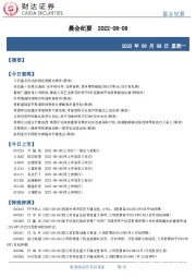 晨会纪要