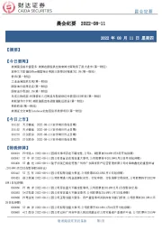 晨会纪要