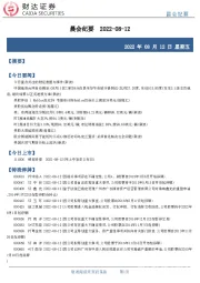 晨会纪要