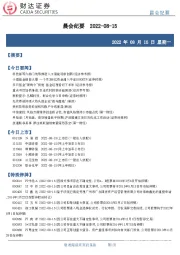晨会纪要