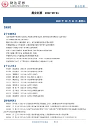 晨会纪要